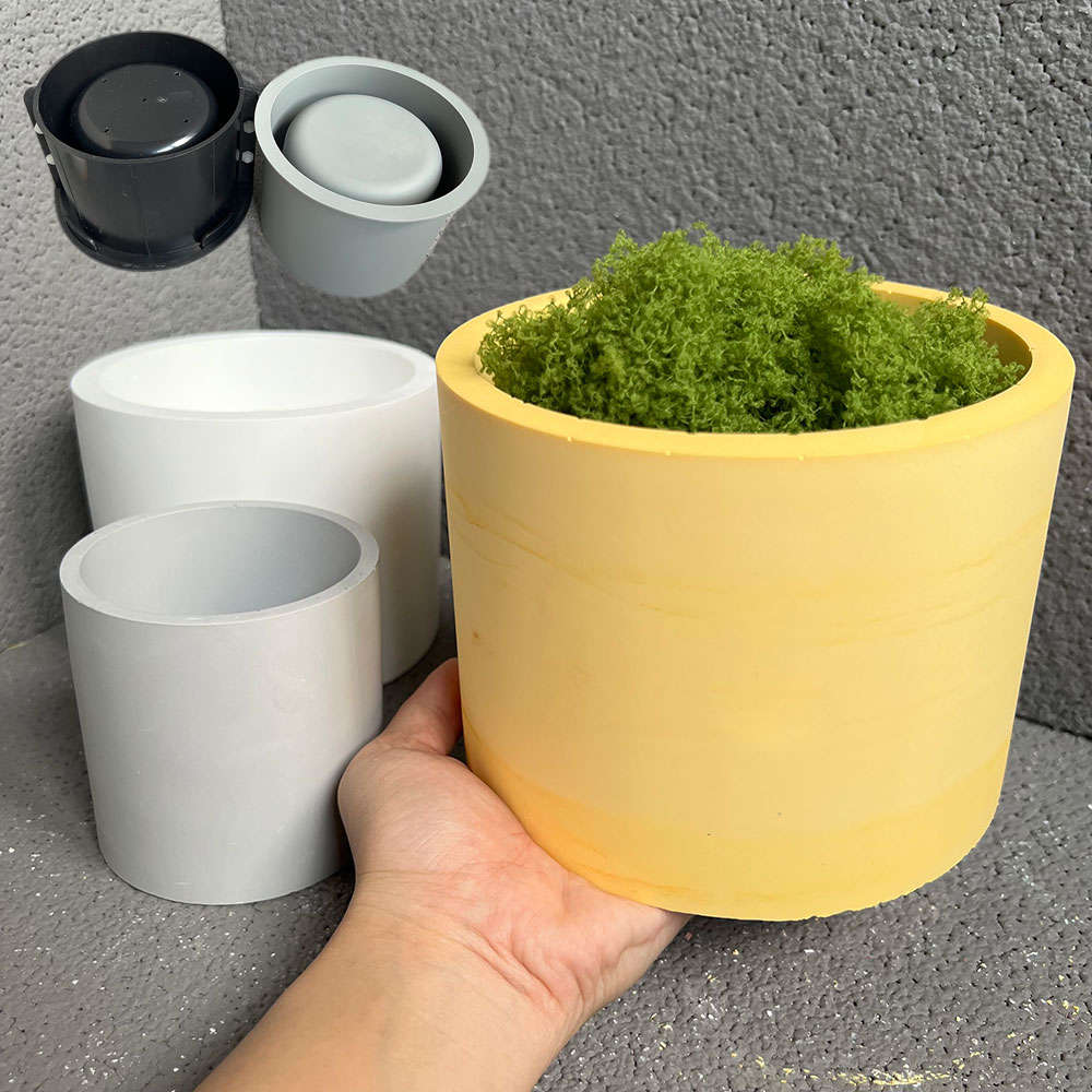 Potsticker Mold - Cetakan penanam silikon besar beton bulat