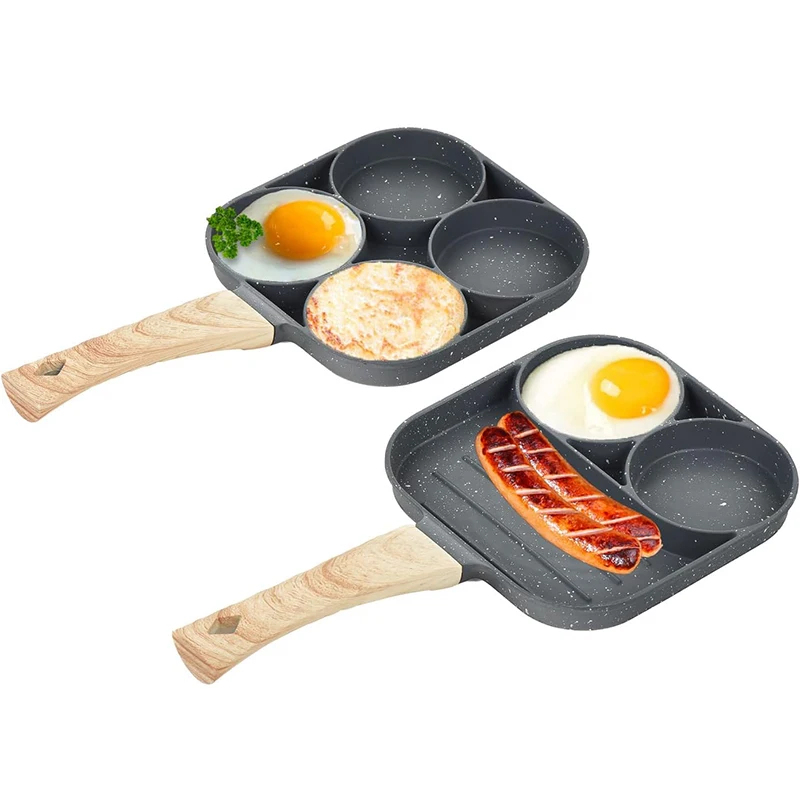 Egg Waffle Pan - Wajan Penggorengan Telur Pancake 4 Cup,