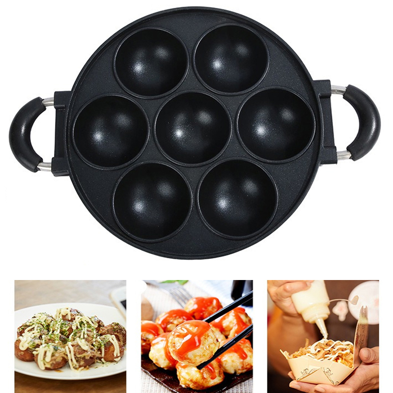 Cast Iron Corn - 7 lubang panci memasak kue, omelet