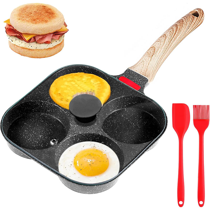 Egg Waffle Pan - Wajan Penggorengan Telur Dalam dengan Tutup,