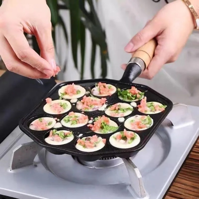 Baking Takoyaki panci hadiah 1 - Cast Iron Corn ulasan dan harga