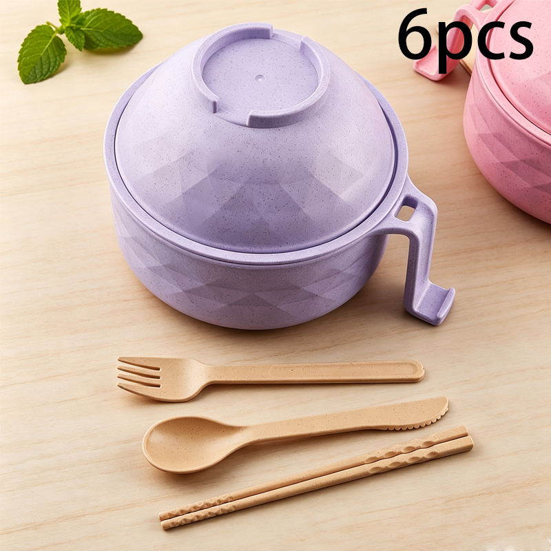6 buah mangkuk sup mie dengan  - Dim Sum Basket ulasan dan harga