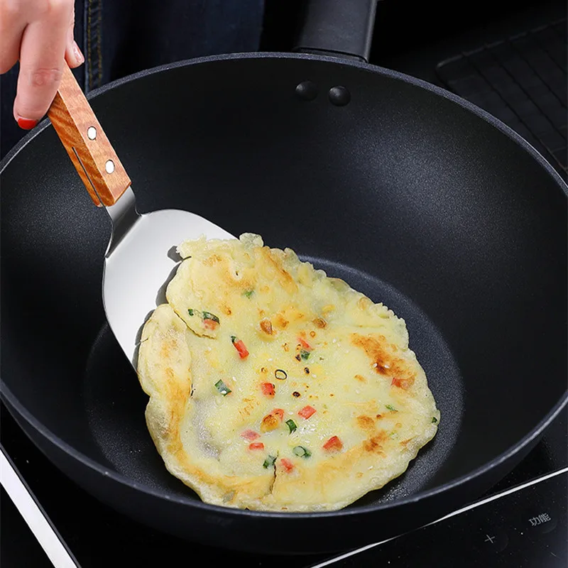 Sekop Teppanyaki Gagang Kayu S - Okonomiyaki Spatula ulasan dan harga